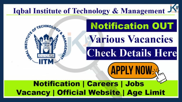 IITM Srinagar Job Vacancy 2023