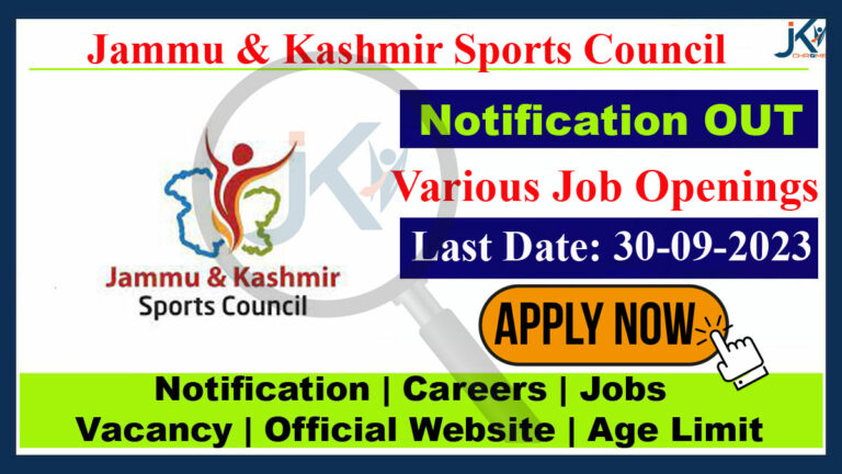 J&K Sports Council Job Vacancy Recruitment 2023