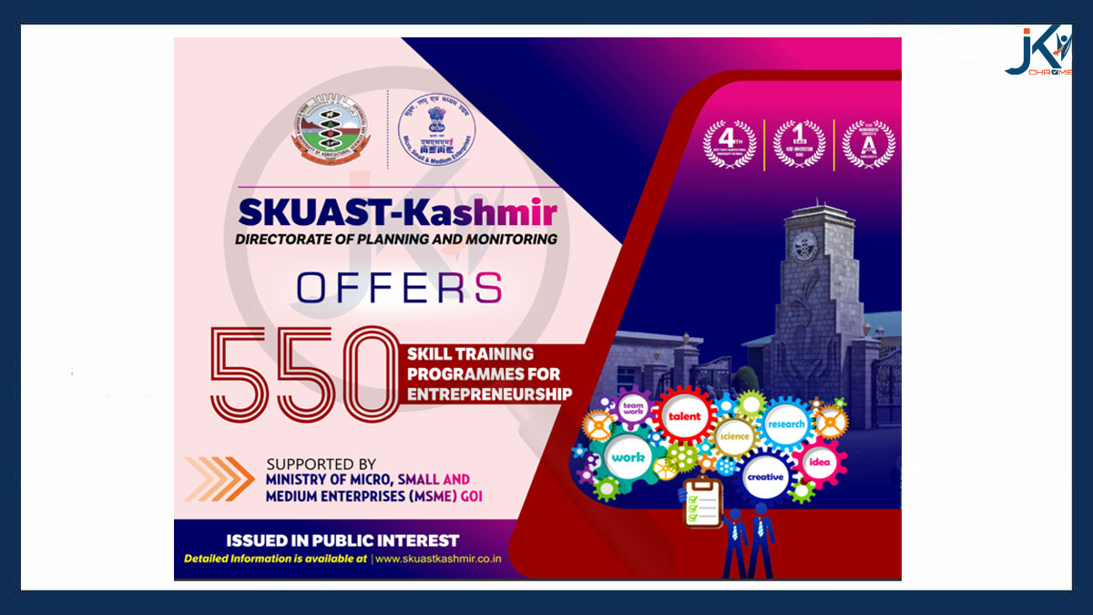 SKUAST Offers 550 Skill Training Programmes in collaboration with MSME