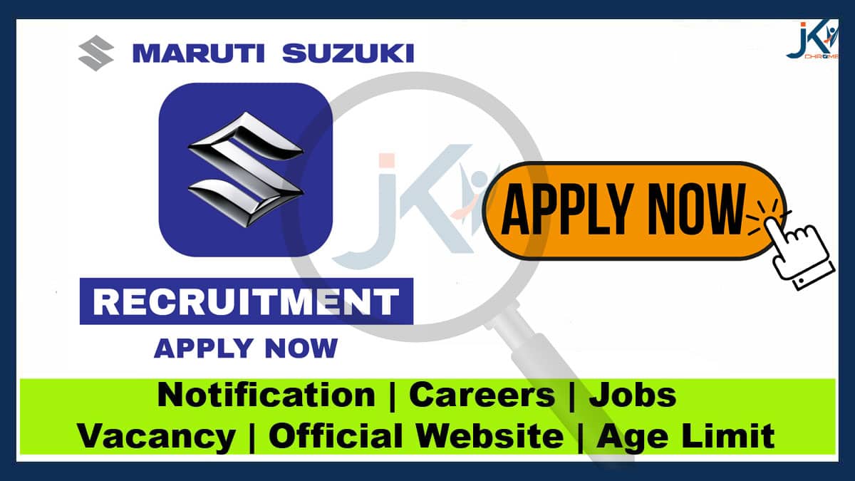 Maruti Suzuki Manager Job Vacancy, Apply Online