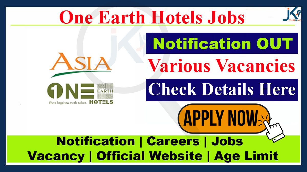 Asia One Earth Hotel Jammu Job Vacancy