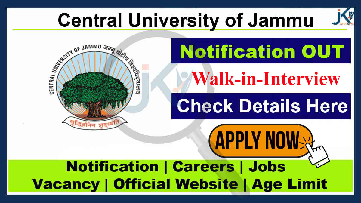 Central University hiring Research Project Staff, Walk-in-interview