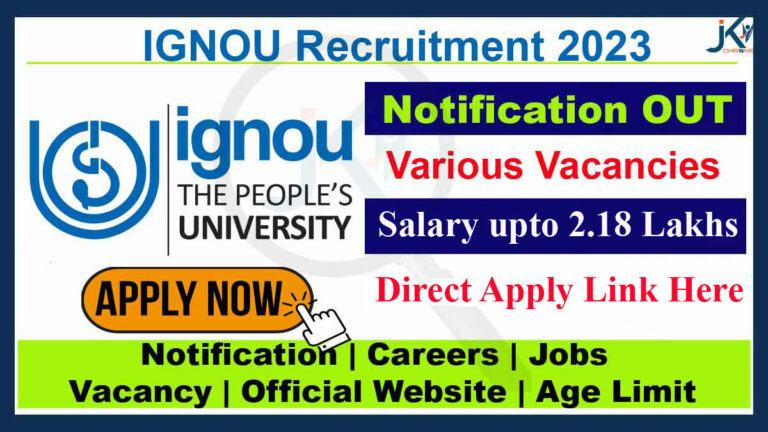 IGNOU Teaching Staff Recruitment 2023 Notification, 35 posts