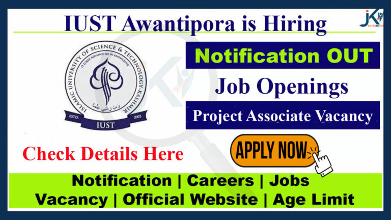 IUST Hiring Post Graduates for Project Associate Vacancy, Check Details Here