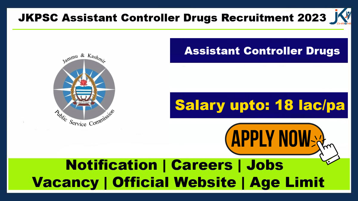 JKPSC Assistant Controller Drugs Recruitment 2023, Apply