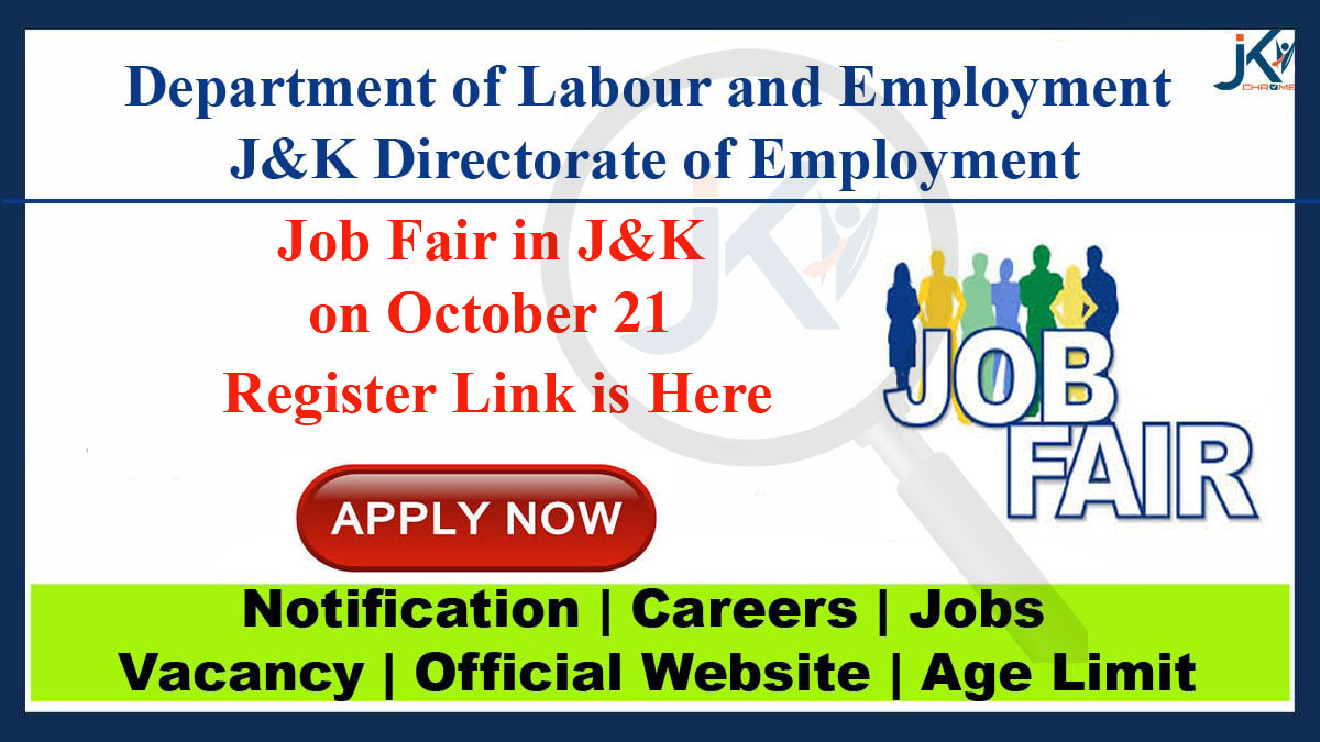 Job Fair in J&K on October 21, Register Link Here