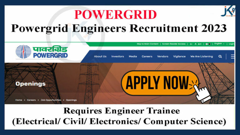 PGCIL Engineer Trainee Recruitment 2023, Various Vacancies
