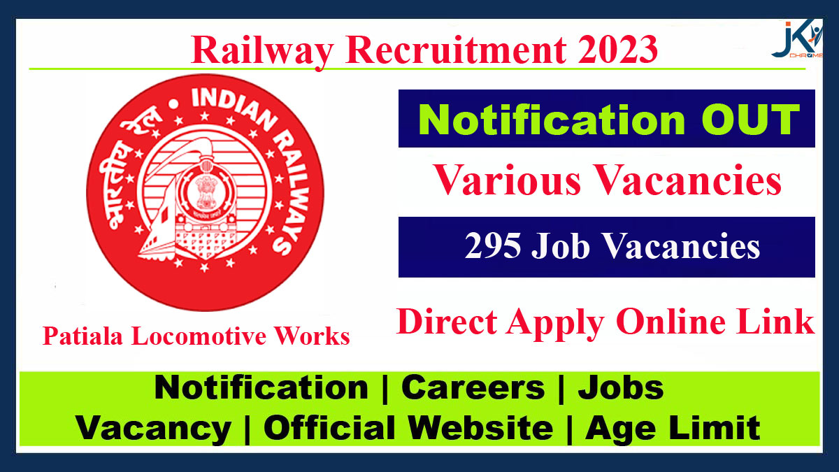 Indian Railway Recruitment 2023, PLW is hiring 295 Apprentice posts