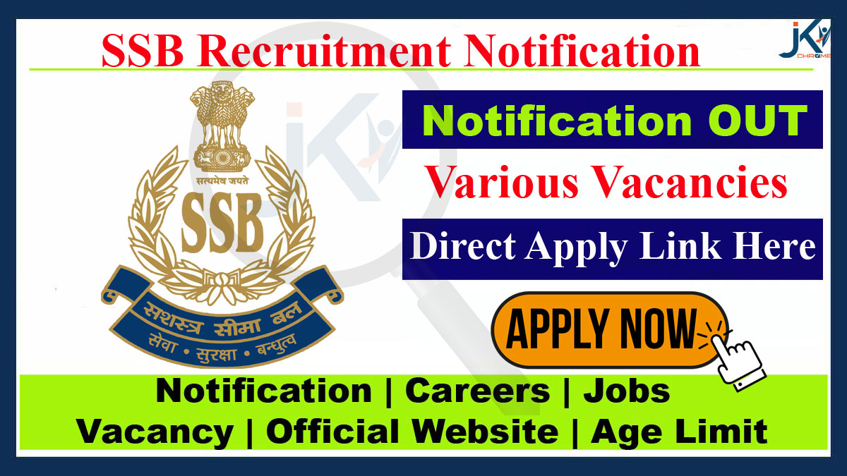 SSB Assistant Commandant Vacancy Recruitment Notification 2023