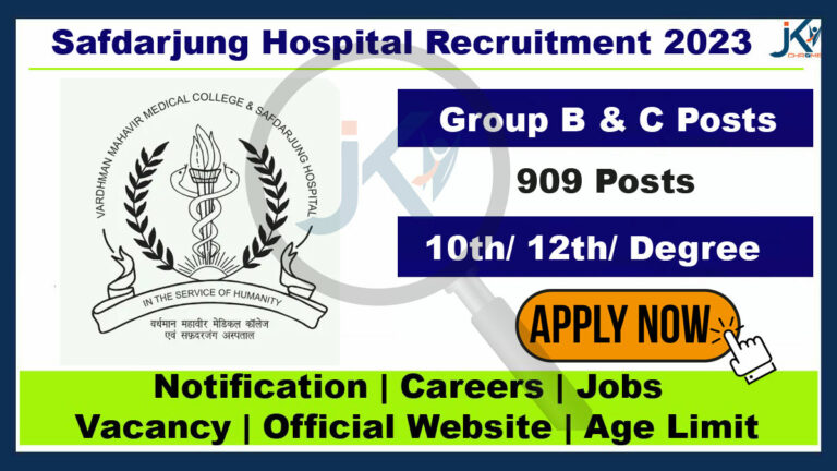 MOHFW Govt Hospitals Group B, C Recruitment 2023 Notification for 909 Posts | Apply Online