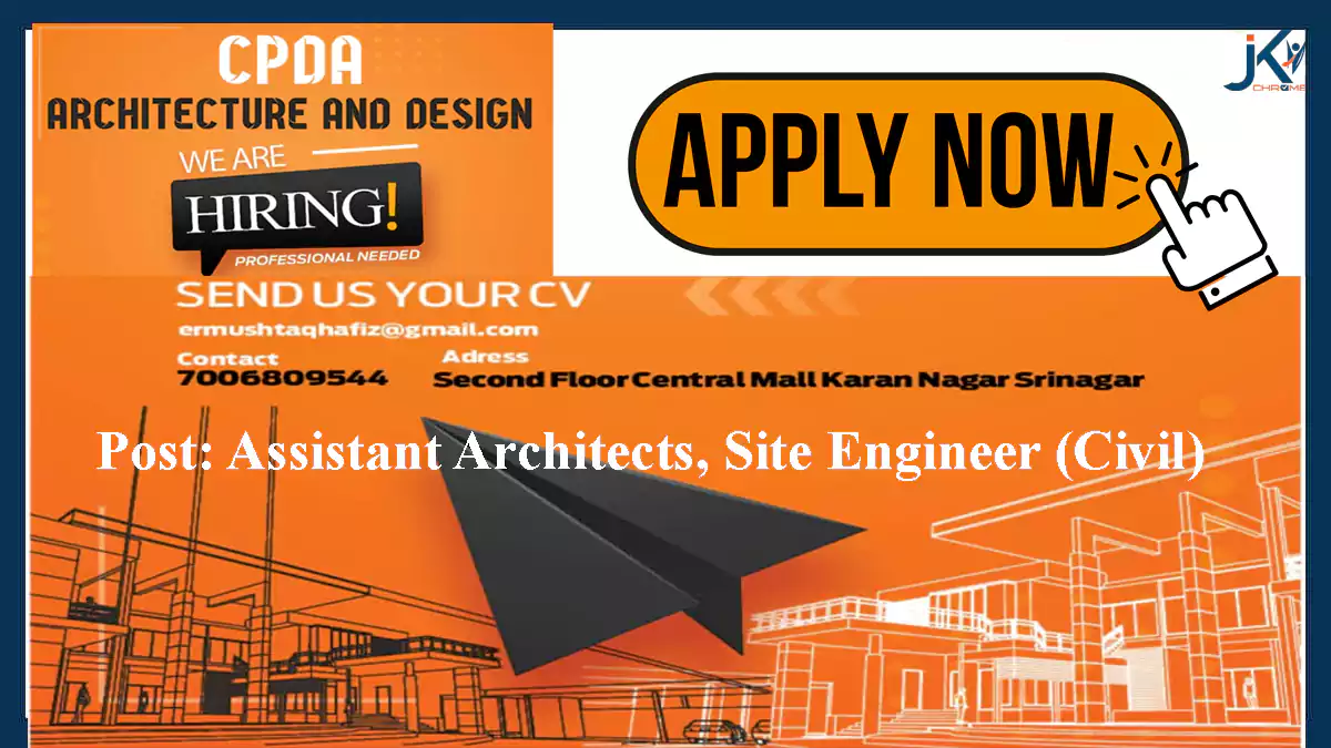 Civil Engineers Jobs in CPDA Architecture and Design Srinagar