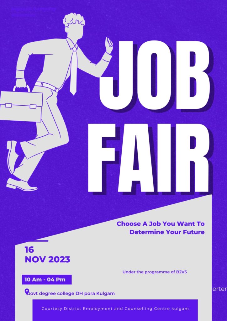J&K Job Fair, Register Link