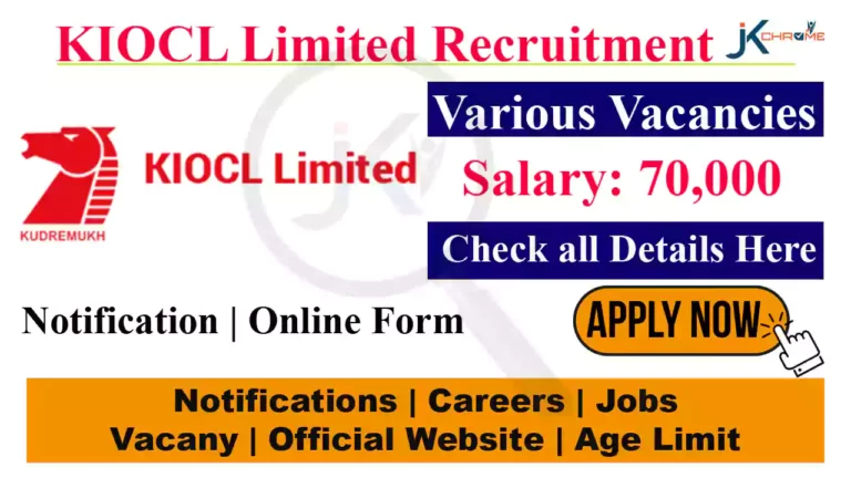 KIOCL Vacancy Recruitment, Salary 70,000 per month,
