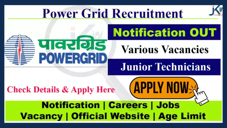 Power Grid Junior Technician Trainees Recruitment 2023 Notification
