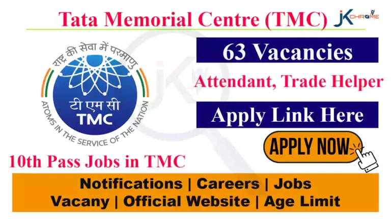 TMC Recruitment 2023, 85 Posts for 10th pass, Check Post, How to Apply and other details