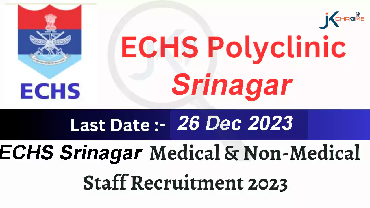 ECHS Jammu Medical Staff Recruitment 2023