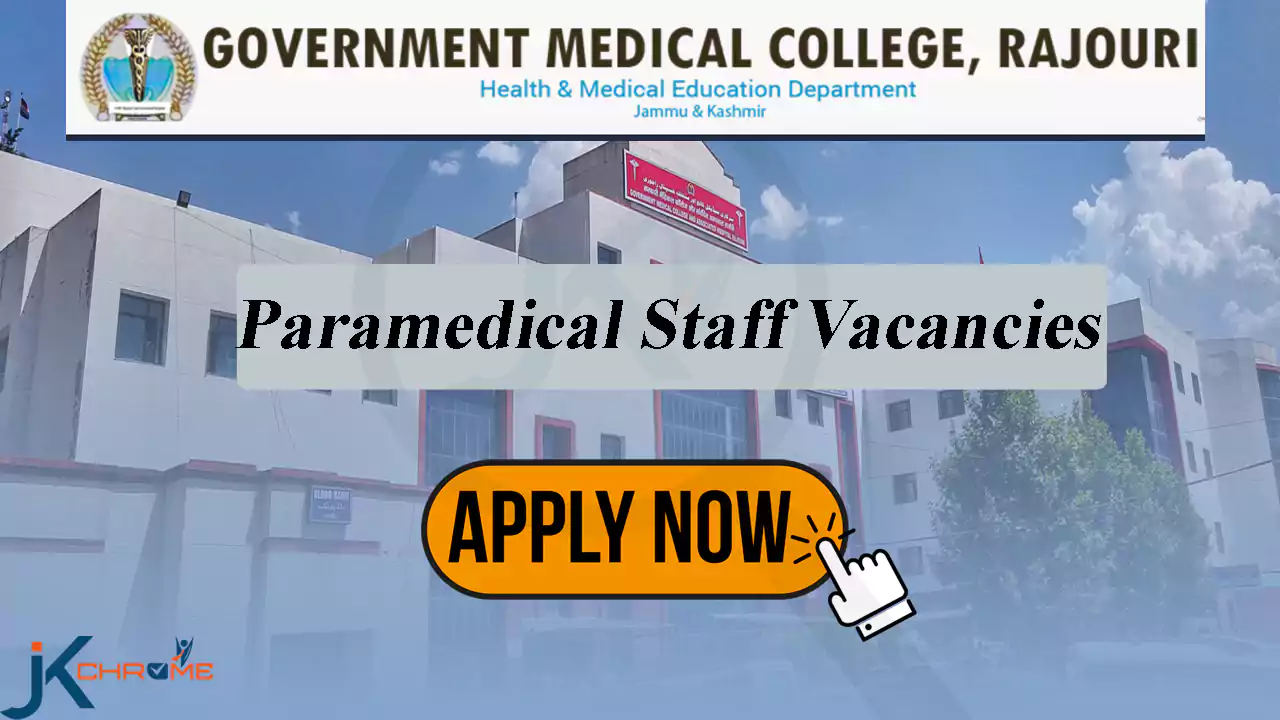 GMC Paramedical Staff Recruitment 2023 | Nurse, Lab Technician, Dialysis Technician Posts