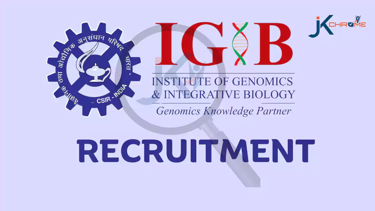 CSIR-IGIB Recruitment 2023
