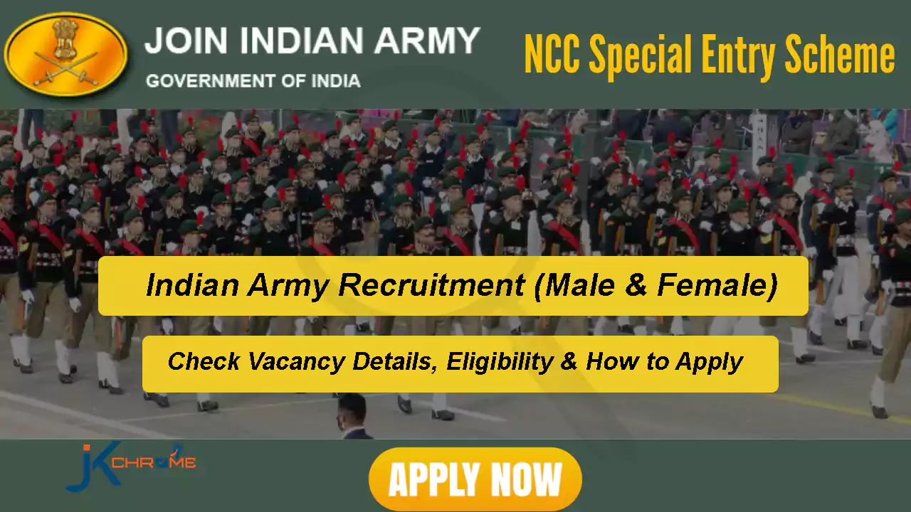 Join Indian Army 2024 | 56th NCC Special Entry Scheme Course