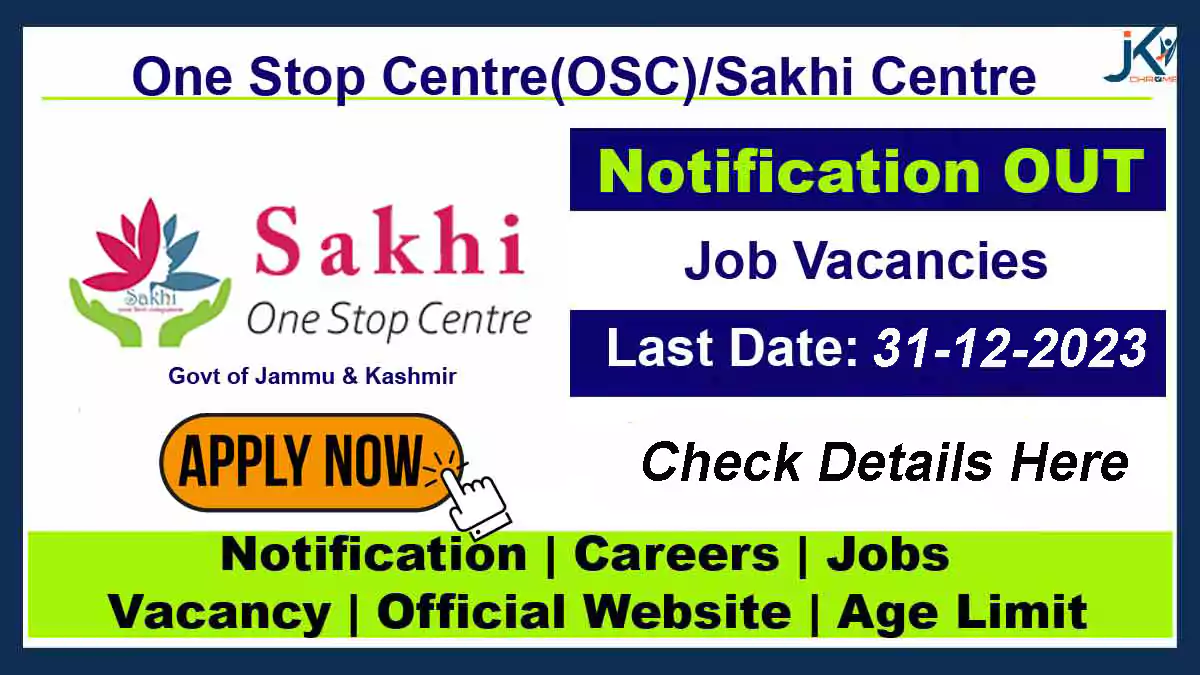 Social Welfare Recruitment in One Stop Centre(OSC) Reasi