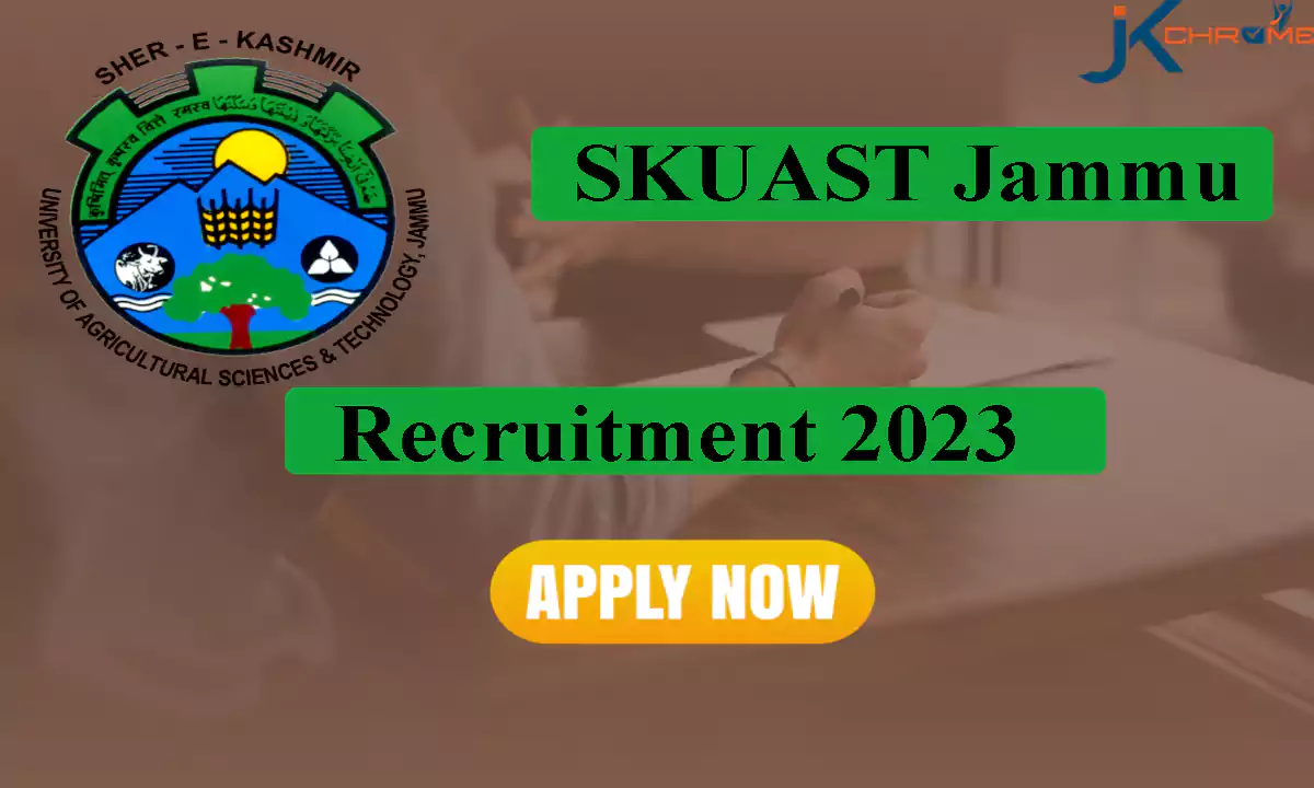 SKUAST Jammu Counselor Recruitment 2023, Details Here