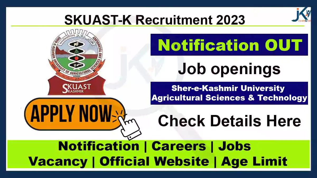 SKUAST Kashmir Vacancy Recruitment, Walk-in-Interview