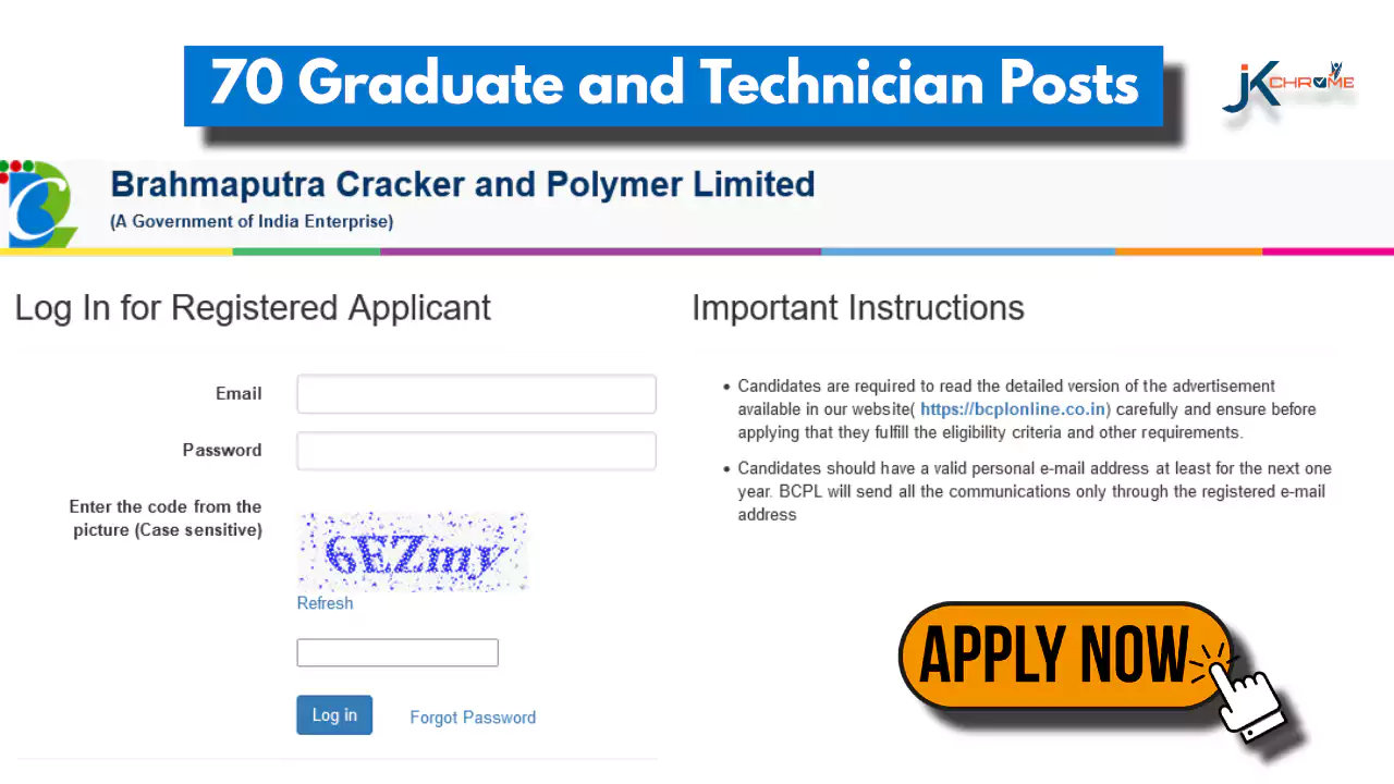 70 Graduate and Technician Posts — BCPL Recruitment 2024, Check Eligibility and How to Apply