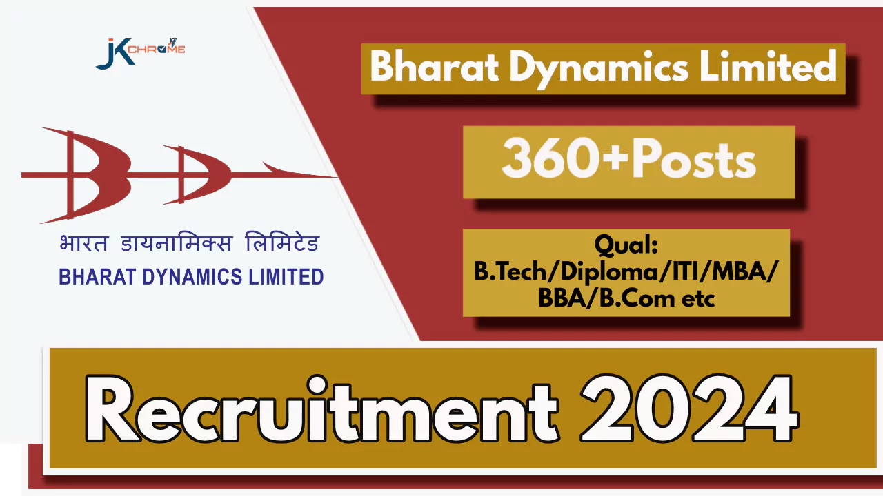 Bharat Dynamics Limited Recruitment 2024