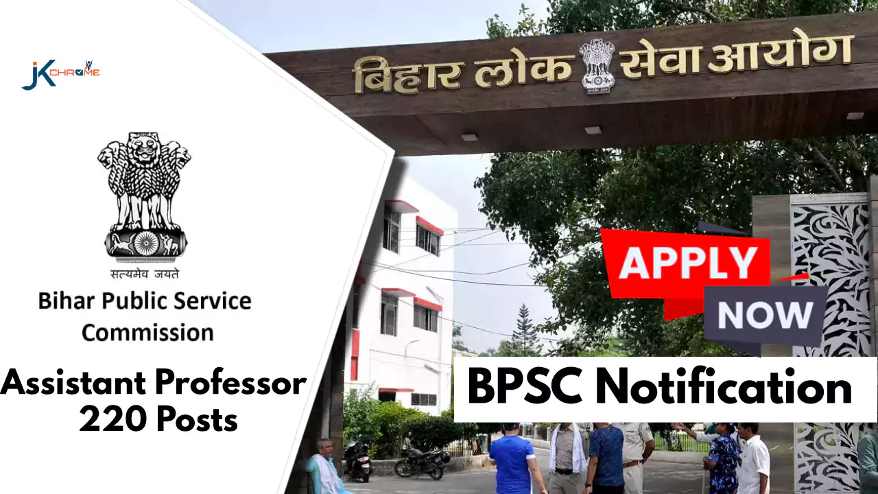 220 Assistant Professor Posts — BPSC Notification 2024 Out