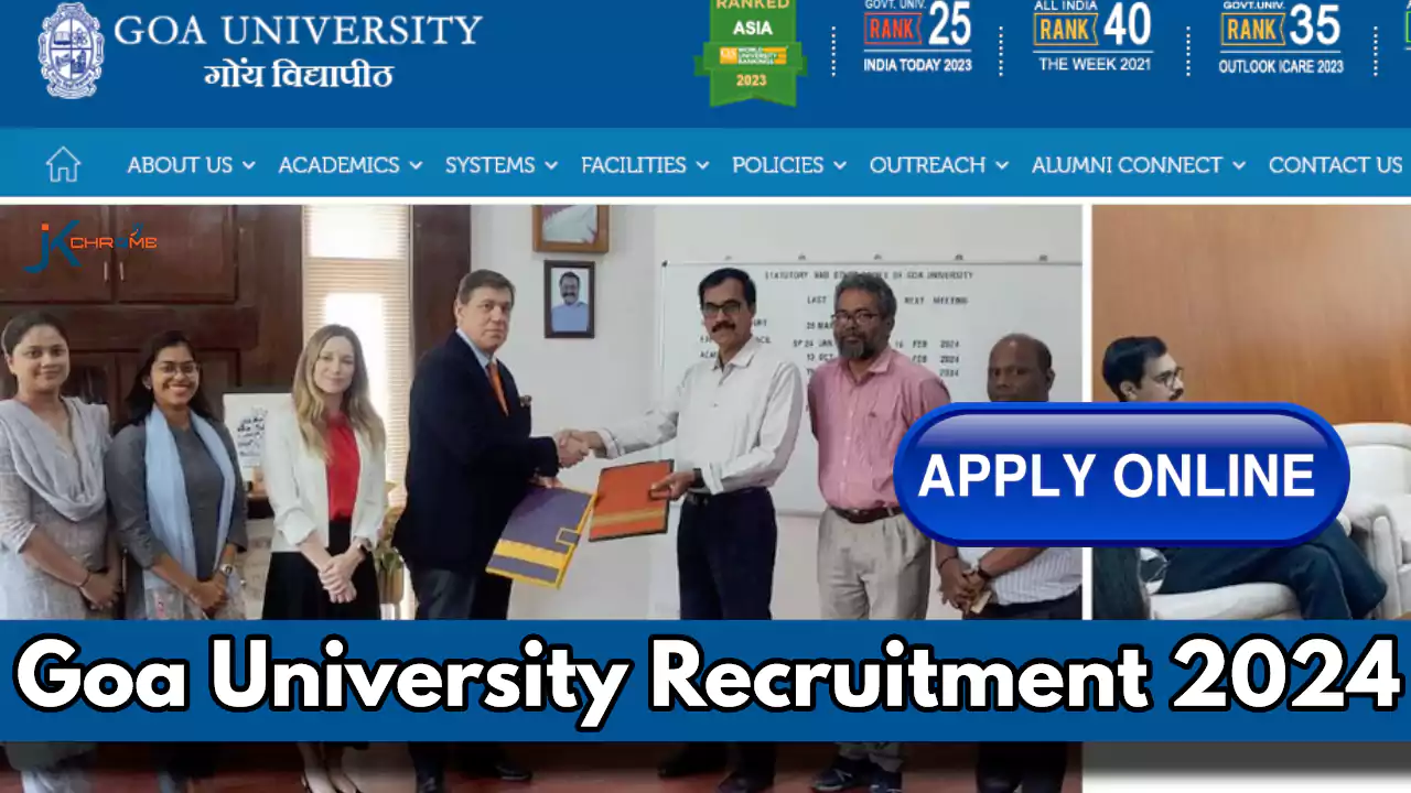 Associate and Technician Posts Goa University Recruitment 2024, Check Eligibility and How to Apply