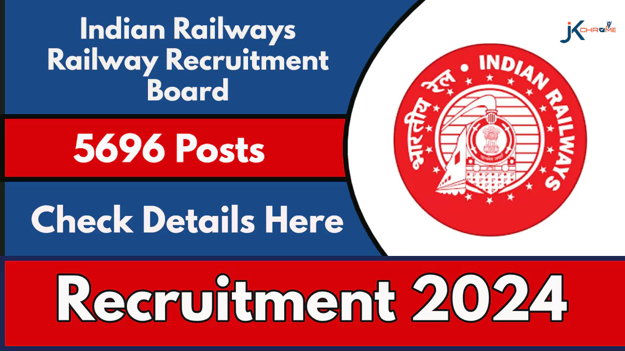 5696 Posts — Railway Recruitment Board (RRB) ALP Notification 01/2024