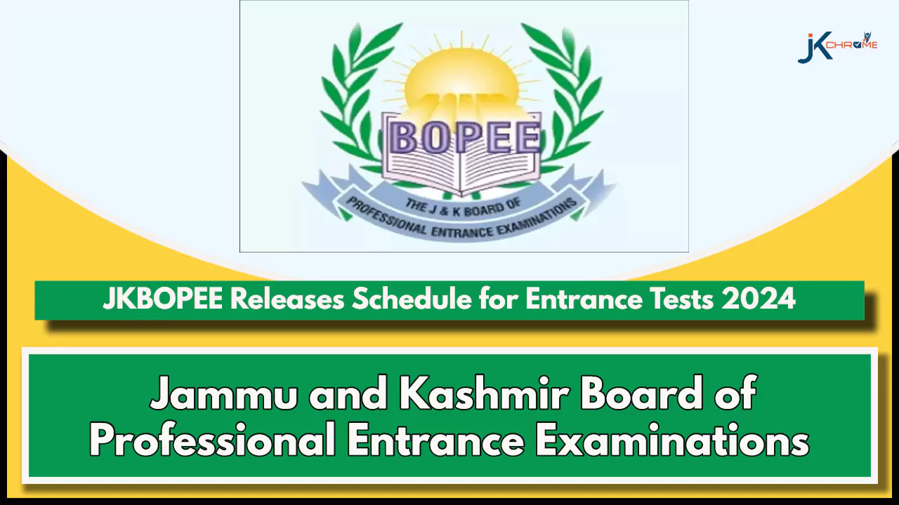JKBOPEE Releases Schedule for Entrance Tests 2024