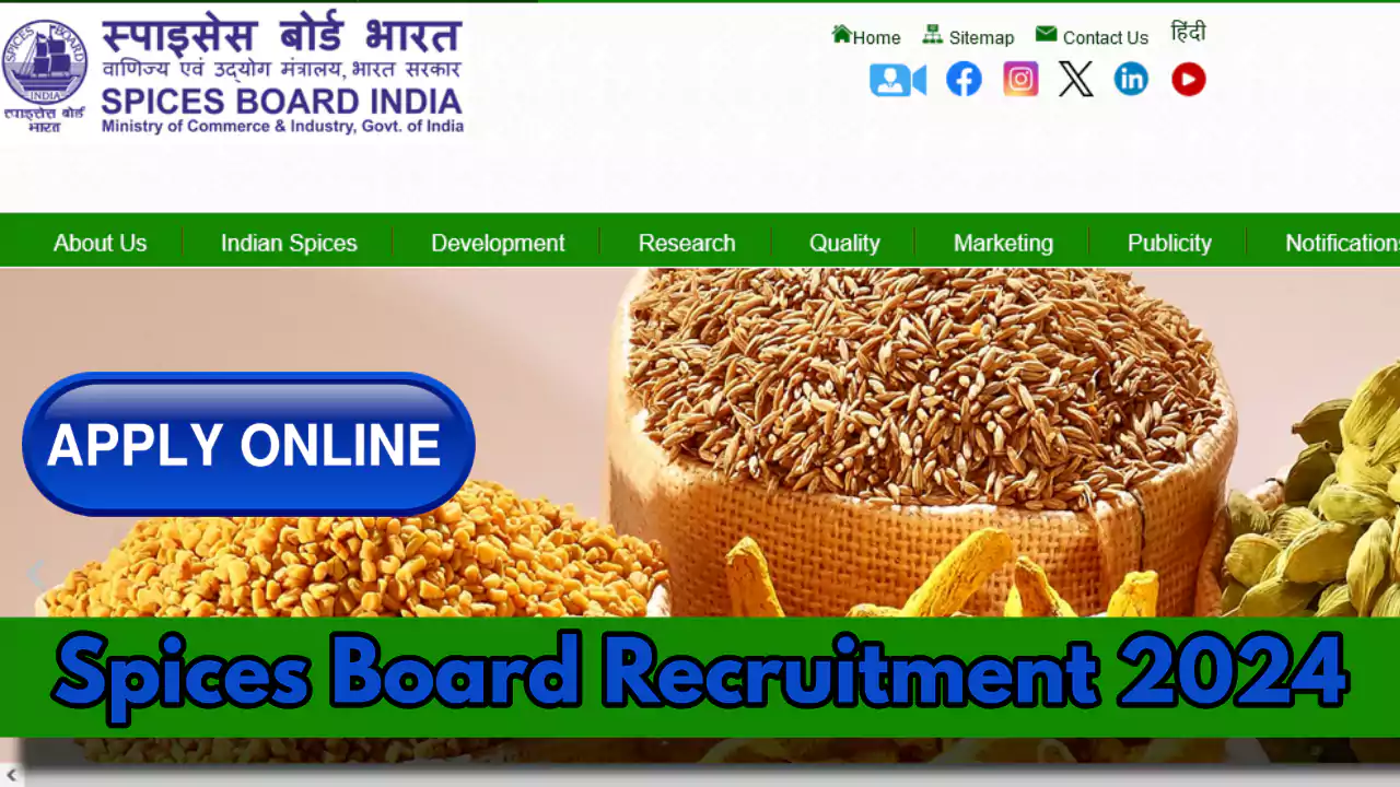 Trainees Posts — Spices Board Recruitment 2024; Check Education Qualification and How to Apply