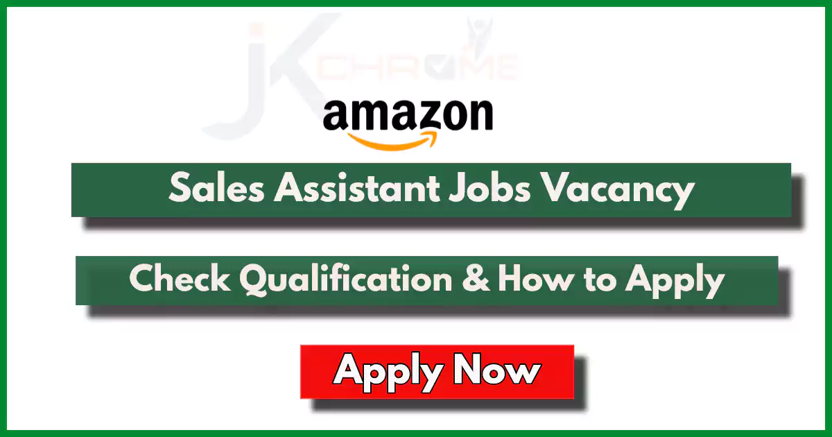 Amazon Sales Assistant Job Vacancy 2024