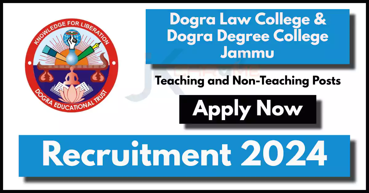 Jobs at Dogra Law College and Dogra Degree College Jammu