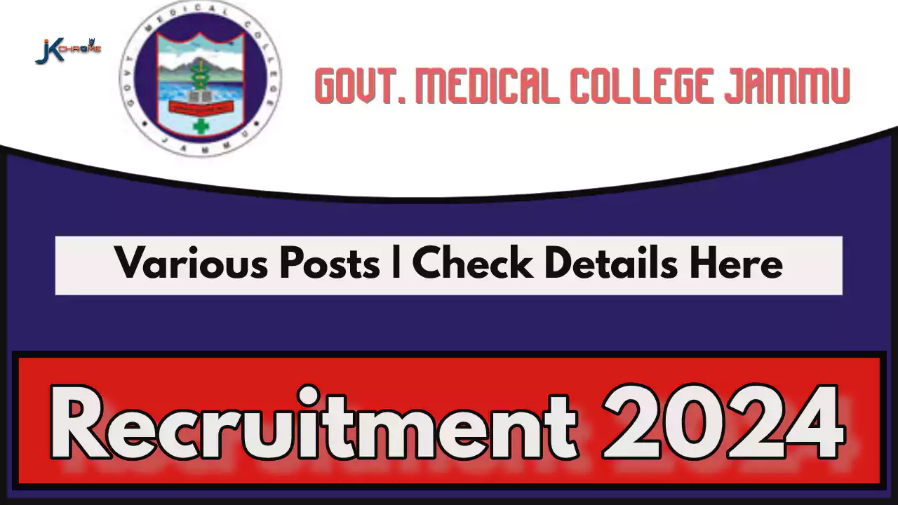 GMC Jammu Recruitment 2024