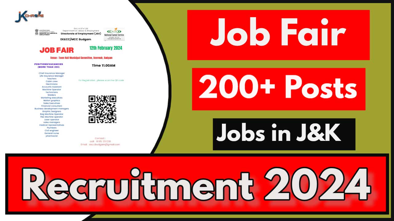 Job Fair in J&K; 200+ Job Vacancies