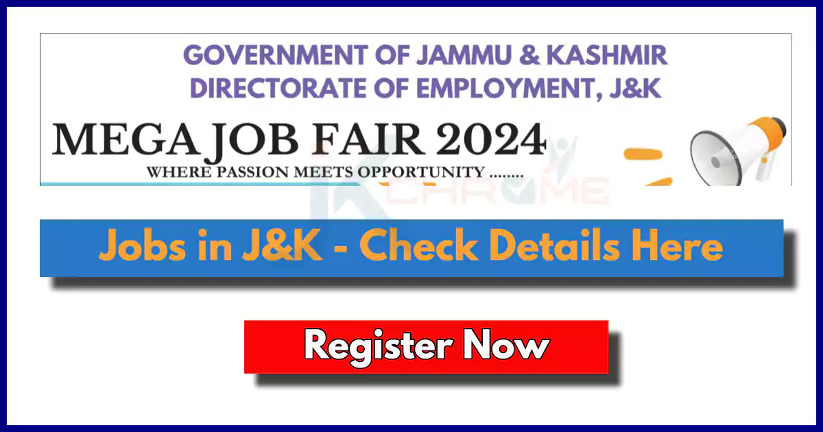 Mega Job Fair 2024 in J&K; Organized by Department of Employment J&K