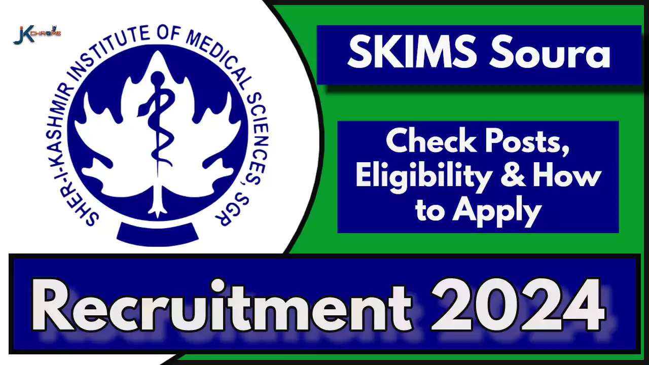 SKIMS Soura Recruitment 2024 for Stipendiary JRs