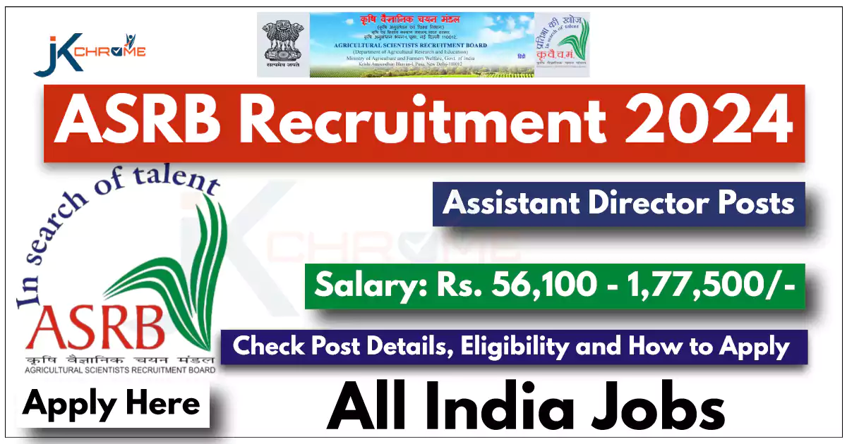 ASRB Assistant Director Recruitment 2024; Check Eligibility and How to Apply Online