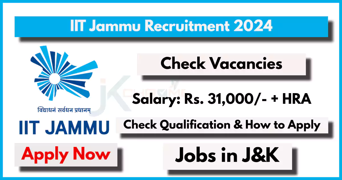 IIT Jammu SRF Recruitment 2024