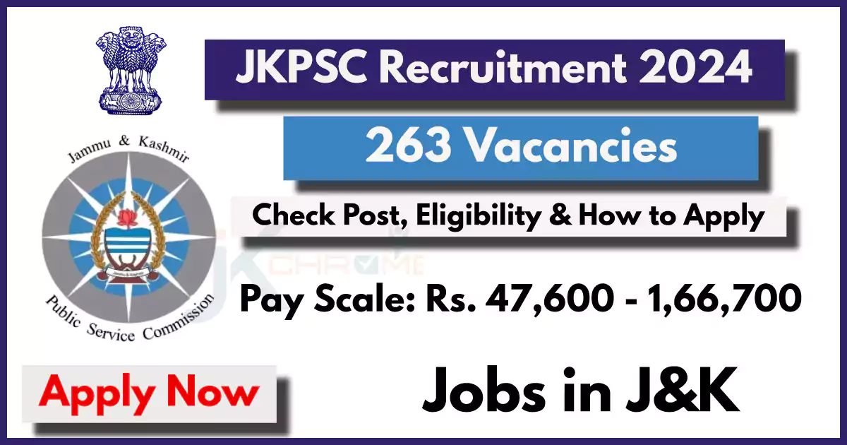 JKPSC Jobs Recruitment 2024