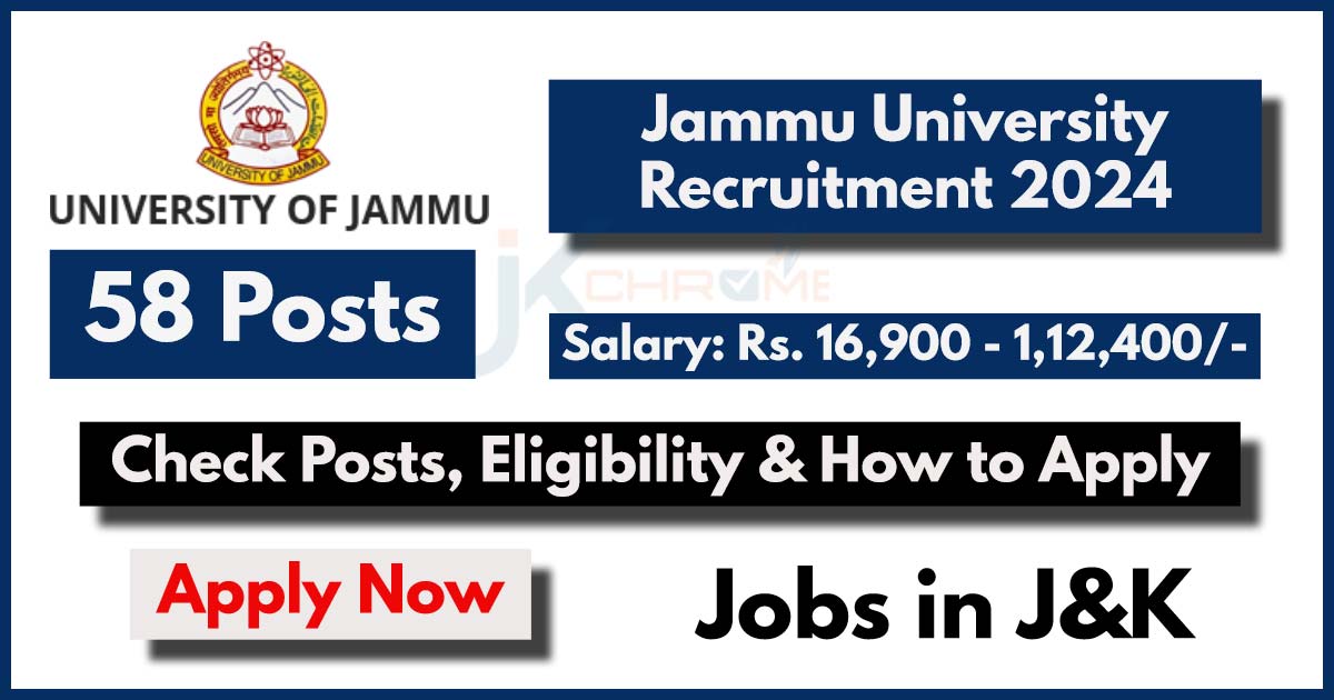 Jammu University Non-Teaching Posts Recruitment 2024: Check posts, How to Apply