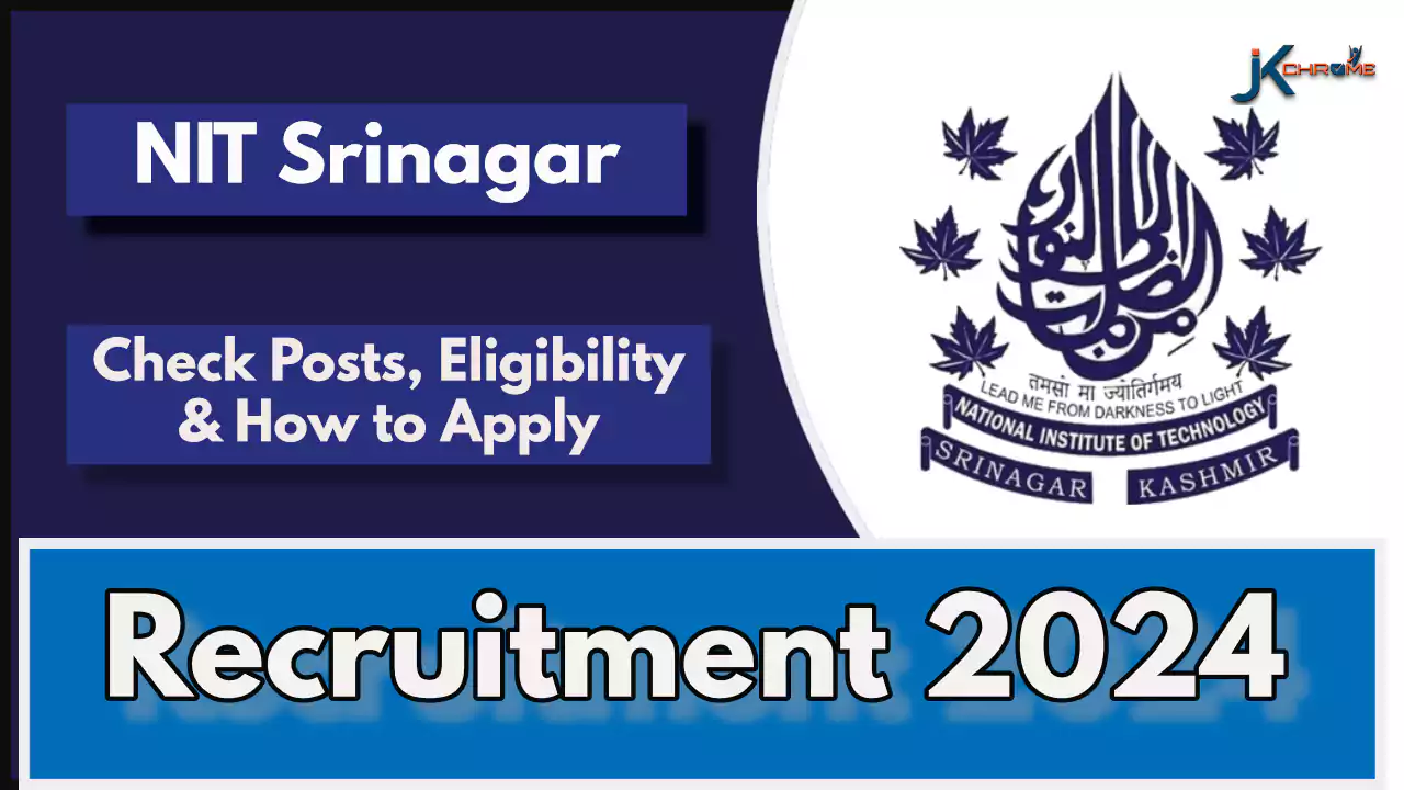 NIT Srinagar Department of Civil Engineering Job Notification 2024