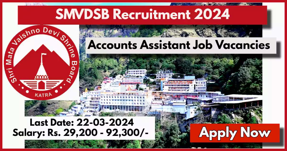 SMVDSB Recruitment 2024