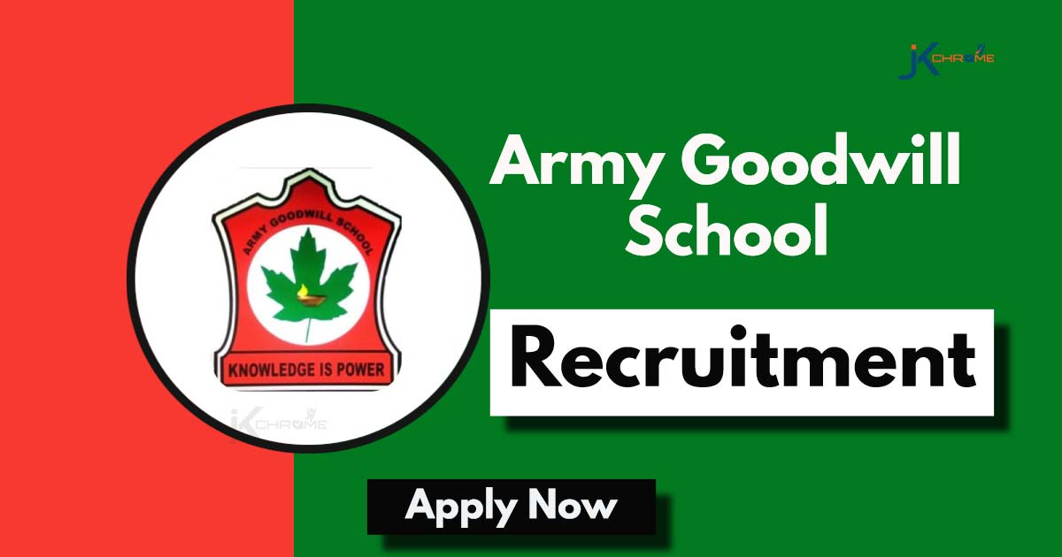Army Goodwill School Teachers Recruitment 2024