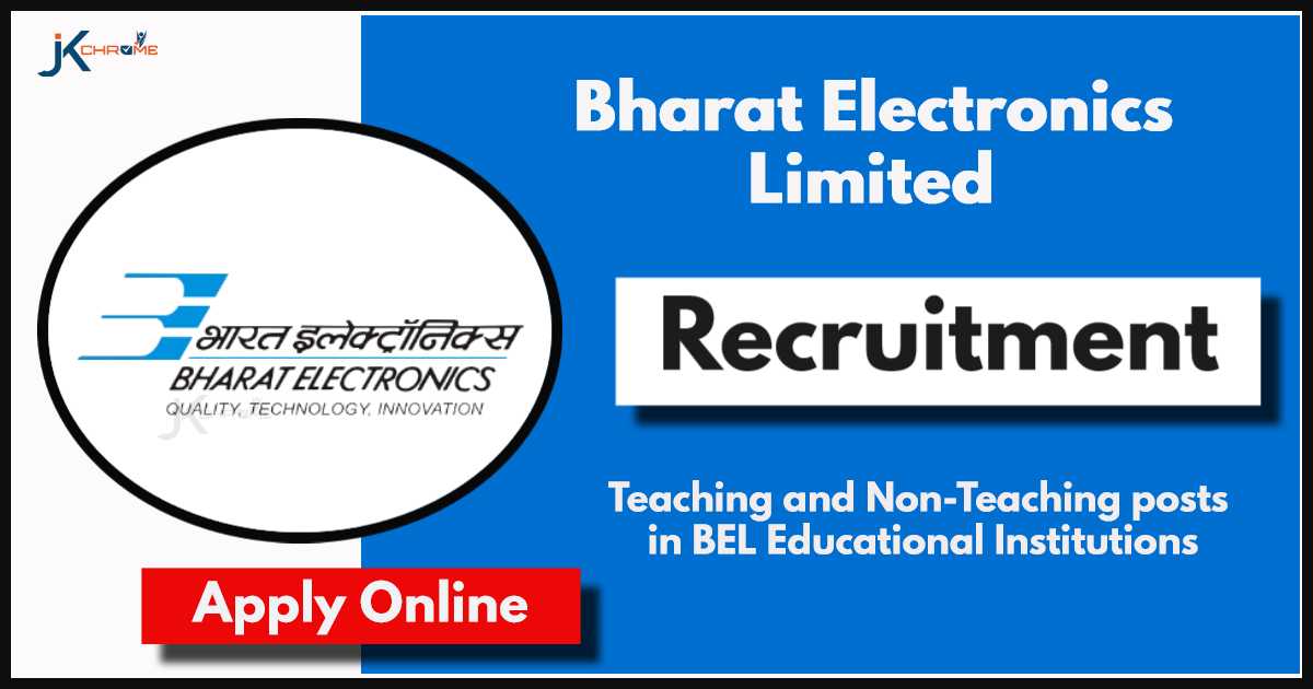 BEL Educational Institutions Recruitment 2024: Check Post, Eligibility and How to Apply