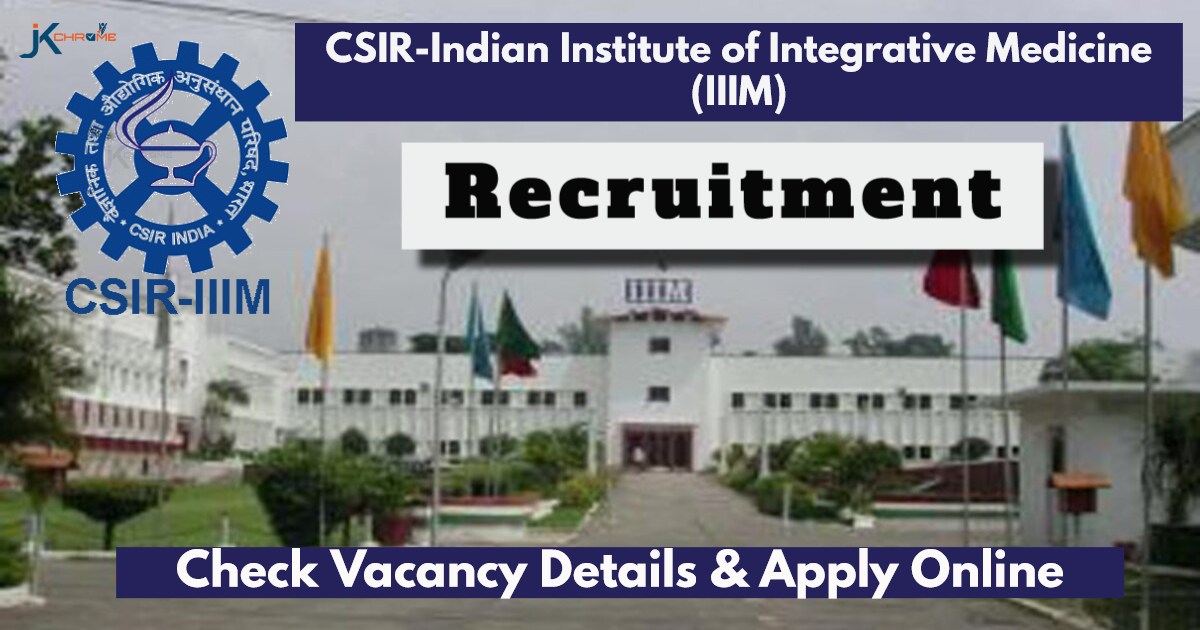 CSIR IIIM Recruitment 2024