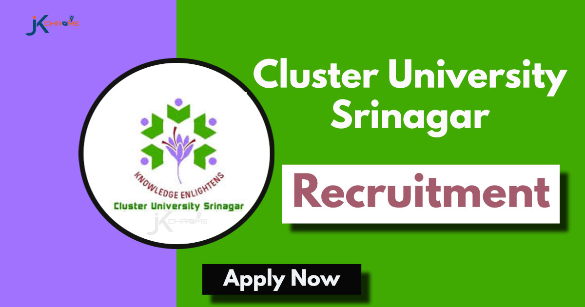 Cluster University Srinagar Recruitment