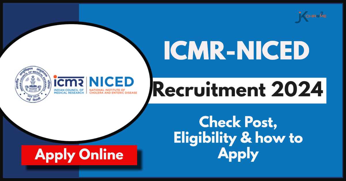 ICMR-NICED Recruitment 2024: Check Post, Qualification and Apply Now